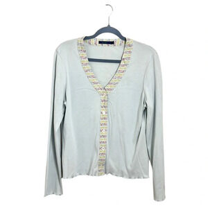 Boden Mint Green Dainty Floral Border Cottagecore Girlhoodcore Boho Top Size‎ 16